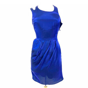 Asos Dress Womens 8 Blue Sleeveless Lined Formal Prom Party Fit & Flare Cocktail